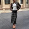 Eleganter High-Waist Polka Dot Meerjungfrauen Midi Rock Damen 2026 Office Chic A-Linie