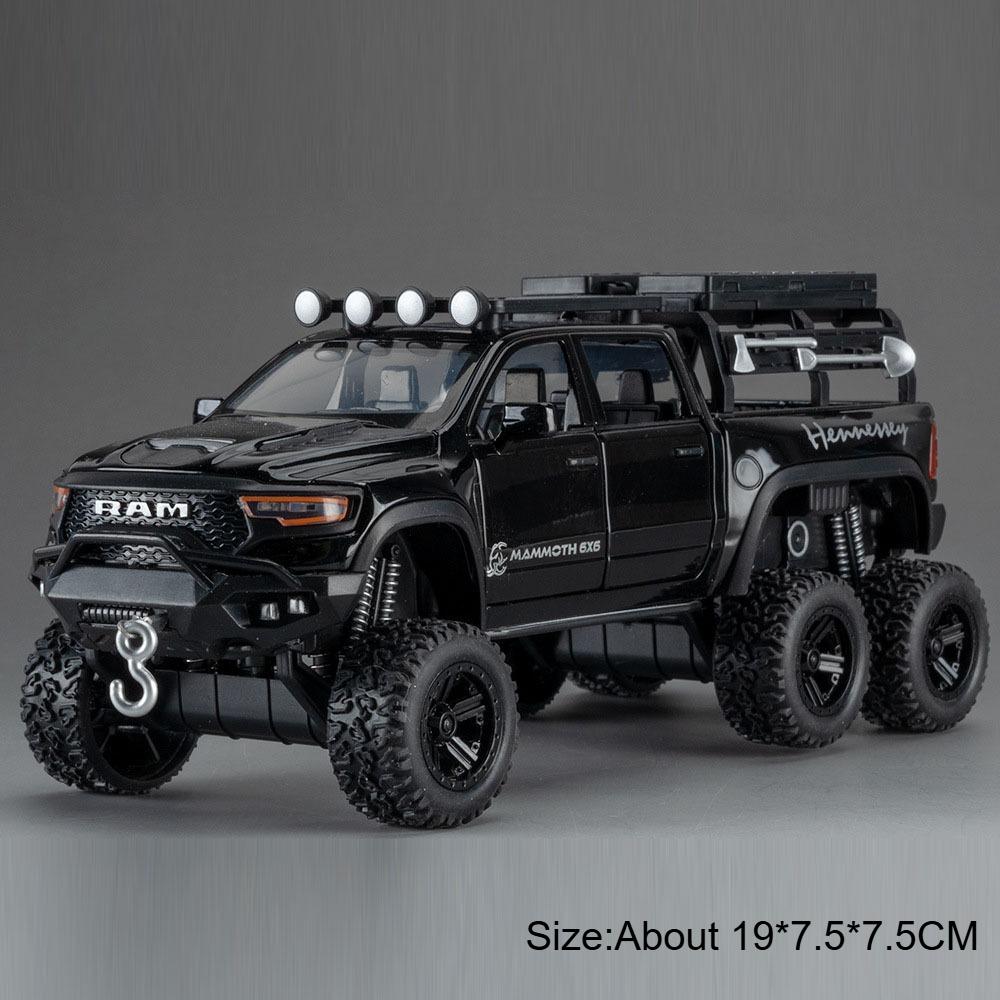 1:32 Mammoth Raptor F150 Alloy Model Car Toy Sound Light Diecast Metal Pull Back Off-road Pickup Models Collection Kids Gifts