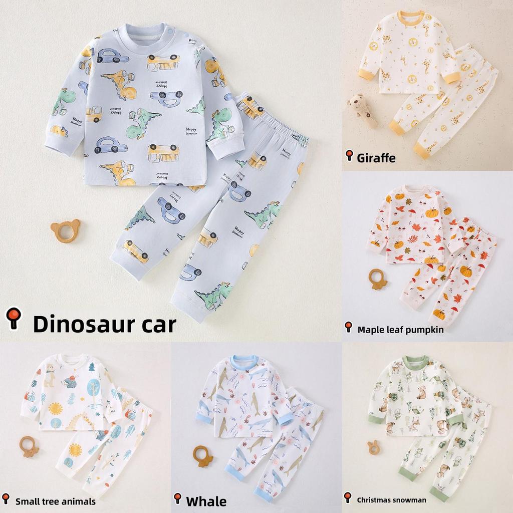 Childrens Cotton Pajama Set With Antibacterial Technology For Toddler Sleepwear