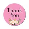 Darling Souvenir Round 1.6 Inches Peony Floral Baby Pink Thank You Stickers Wedding Gift-45