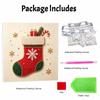 Framed Pearl Bead Art Set with Christmas Stocking Pattern DIY Sparkling Canvas Painting Relaxing Hobby Gift for Meditation Room Decoration