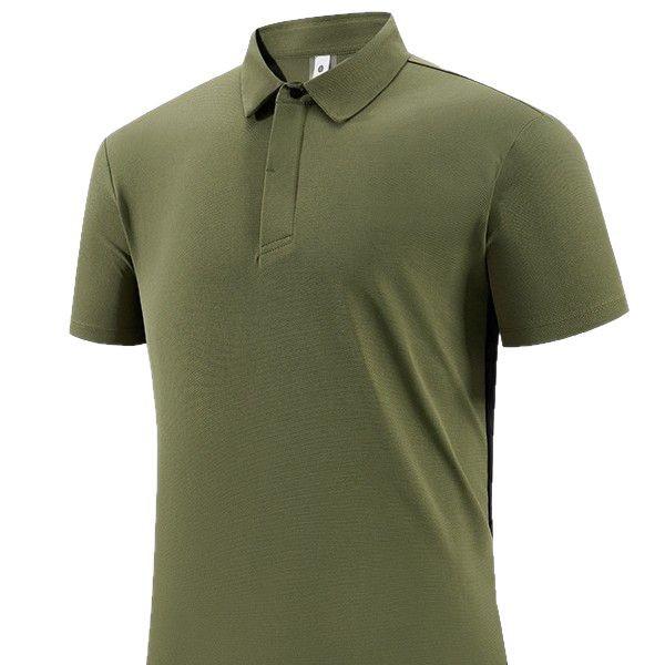 Premium Brand Men's Quick-Dry Golf Polo Shirt with Stand-Up Collar - High-End Design