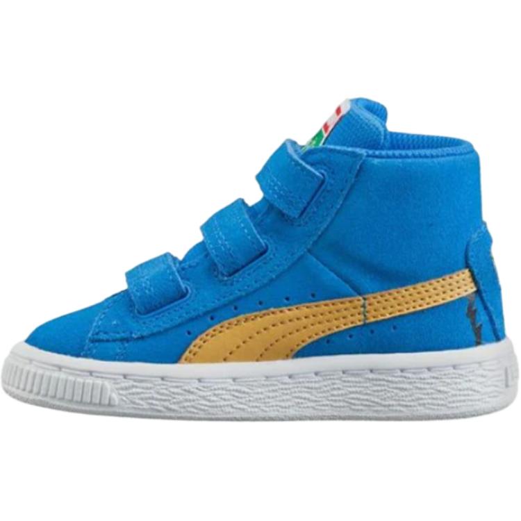 Puma Suede Mid Sesame Durable Non-Slip Velcro Casual Sneakers Baby Sneakers Blue 361678-01