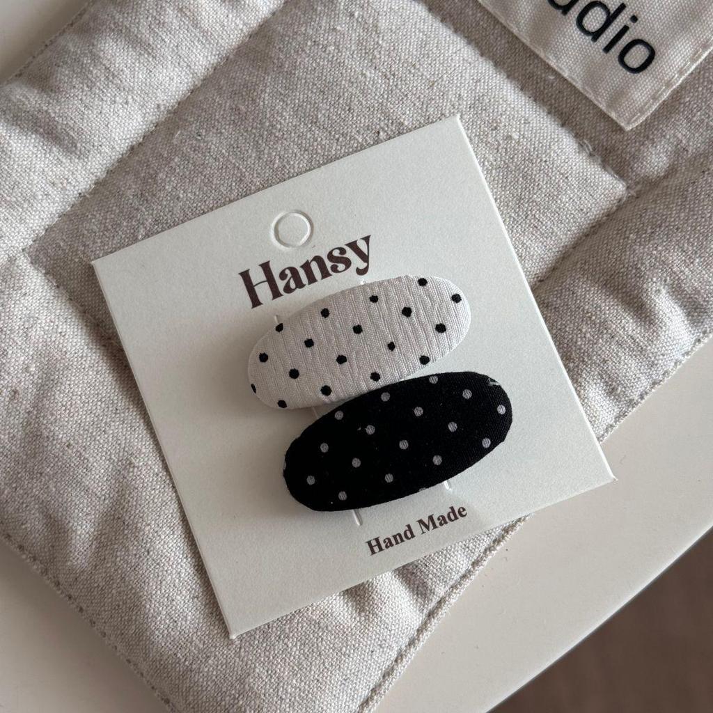 French Black & White Polka Dot Bow Hair Claw – Versatile Fashion Shark Clip