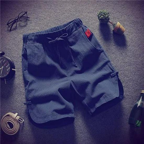 Men's Trendy Linen Beach Shorts: Lightweight, Breathable, Casual Loose Fit