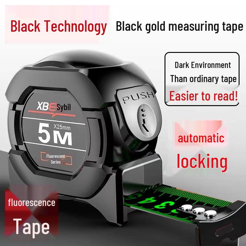 

Высокоточная флуоресцентная рулетка: Толстый, износостойкий, водонепроницаемый с автоматической смоткой. Fluorescent Tape Measure 5m