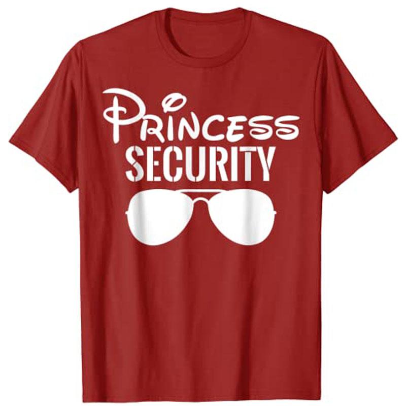 Princess Security Идеальные подарки для папы или парня Футболка Мужская Мода Буквы Печатные Высказывания Графическая Футболка Топ Подарок Мужу S