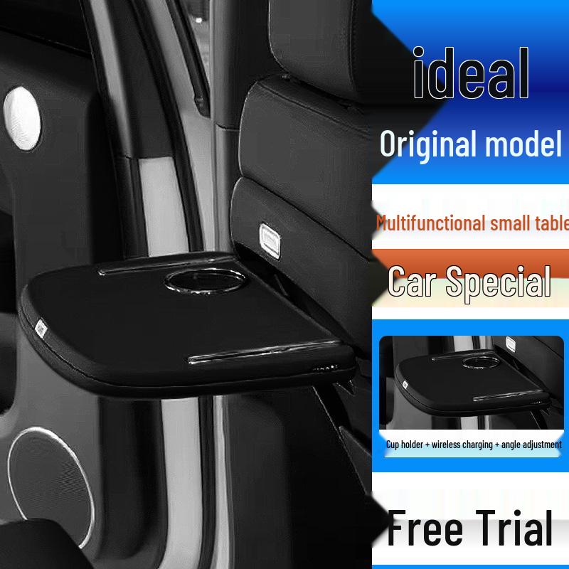 

Compatible with Li Auto L6 to L9 models, this multifunctional accessory offers a table, wireless charging, and an adjustable cup holder.