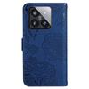 HT03 For Xiaomi 14 Pro Case PU Leather Stand Phone Cover with Hand Strap