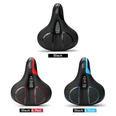 Stoßdämpfender breiter Fahrradsitz, Fahrradsattel mit Werkzeug, wasserdichter, atmungsaktiver hohler Fahrradsitz