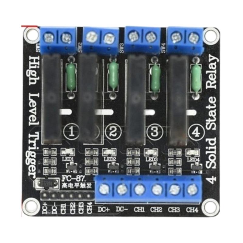 5V 12V 24V SSR Module High Level Input 2A Current Capacity LED Indicator For Electrical Control Systems