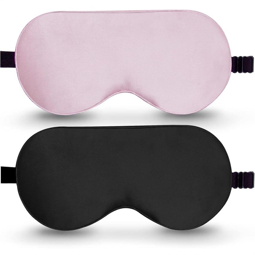 Unisex Soft Breathable Sleep Eye Mask with Adjustable Strap - Blocks Light for Comfort During Travel or Sleep