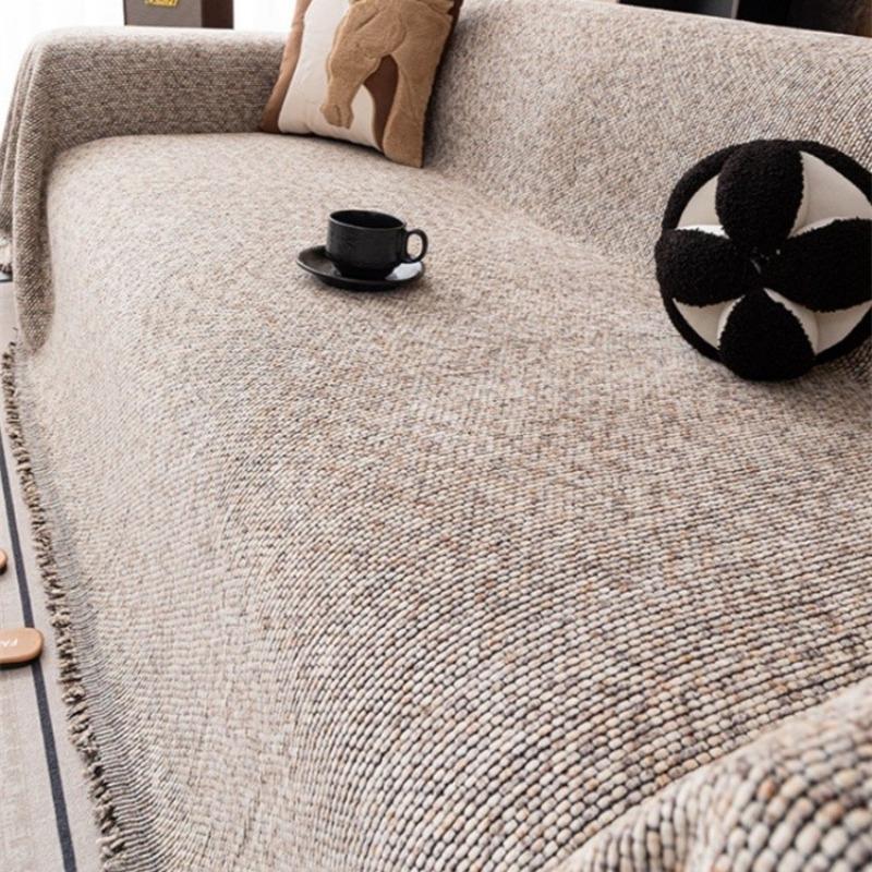 1pcs Thicken Chenille Blanket Classic All-inclusive Simple Couch Cover Towel Non Slip Office Nap Shawl Cushion Home Decoration