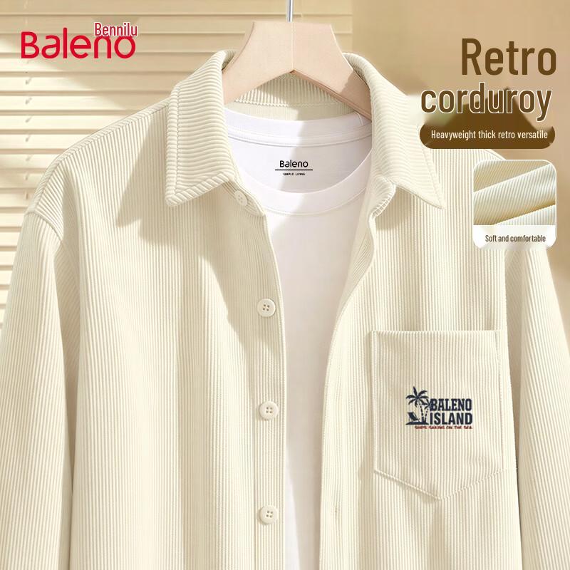 

Мужская вельветовая рубашка с длинным рукавом Baleno 4XL