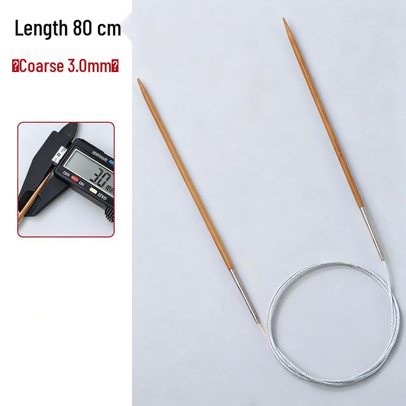 Набор круговых спиц из бамбука и нержавеющей стали для шарфов и манжет из шерсти