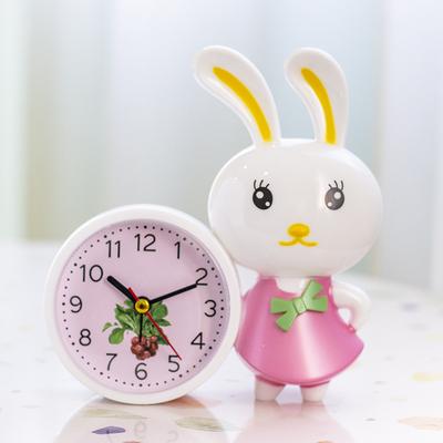 Colorful Long Eared Rabbit Children's Alarm Clock Cartoon Alarm Clock Creative Small Alarm Clock Student Small Alarm Clock Bedside Bedroom Clock