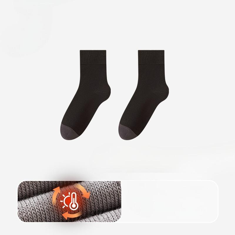 Men's Autumn and Winter New Warm and Thick Antibacterial Deodorant Wicking Tube Cotton Socks