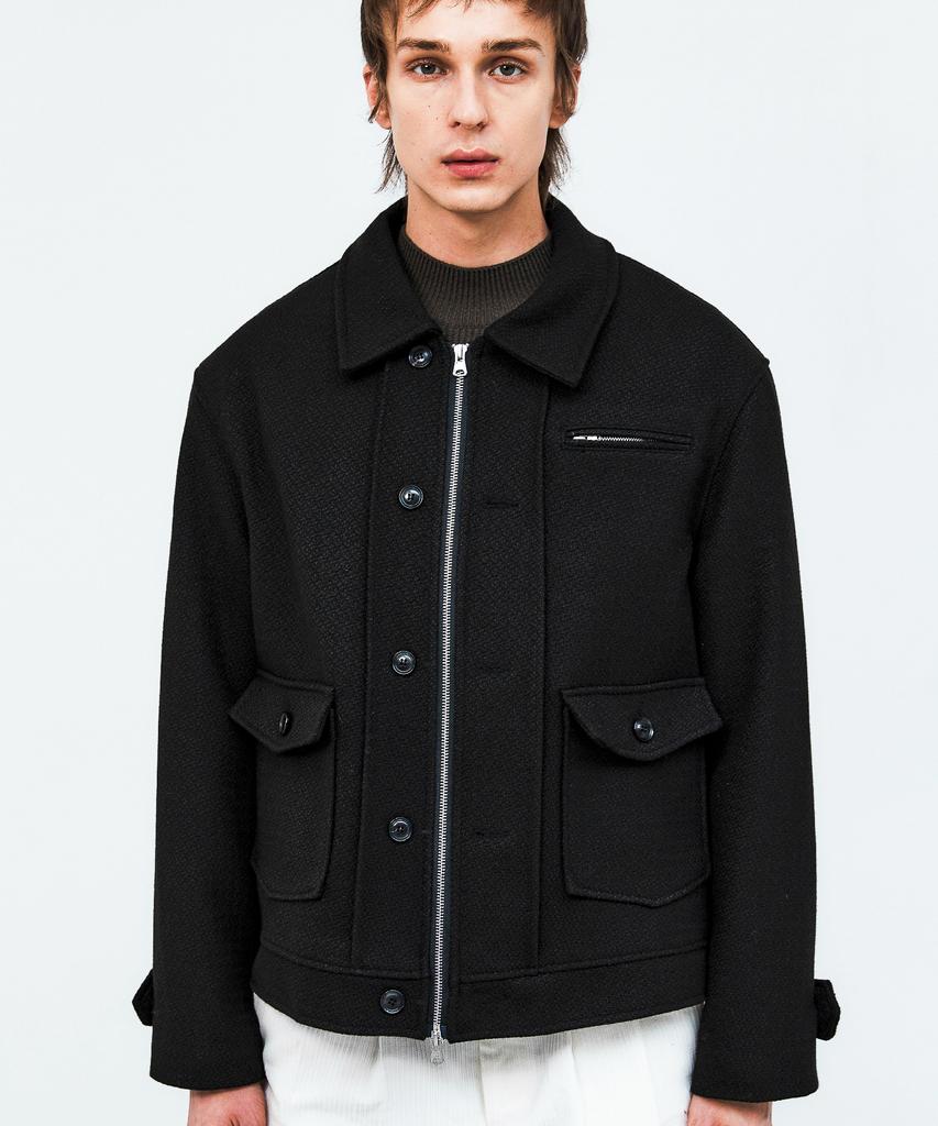 Trip Le Sens Double Button Flight Blouson_Black