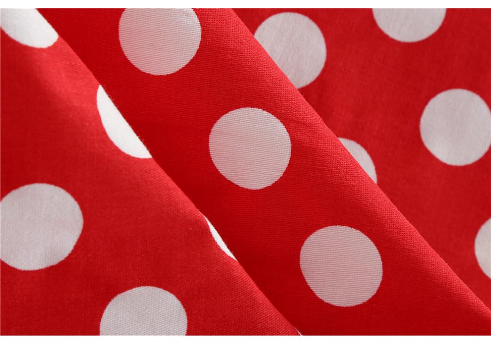 Hong Kong Style V-neck French Retro Polka Dot Dress