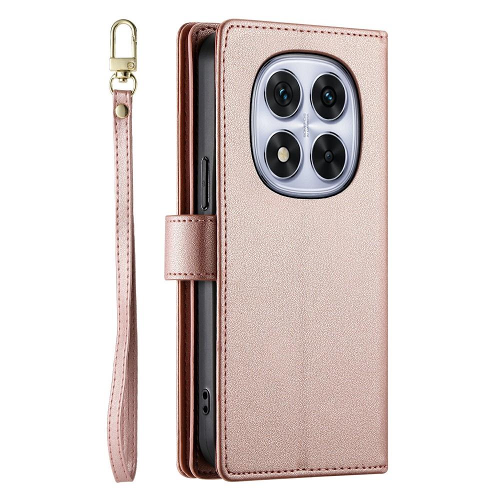 Flip Case for Xiaomi Redmi Note 15 Pro 5G, Wallet Zipper Pocket, Pink