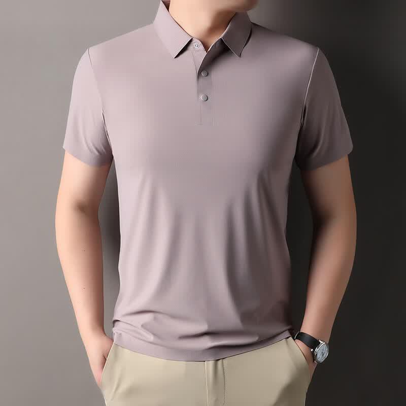 IMAGINEX Men s Seamless Business Classic Short-Sleeve Polo Shirt XXL