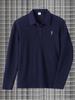 Mens Long Sleeve Polo Shirt, Casual Business Work Tops, Regular Fit for Meeting Errands Outdoor Walk Commute Leisure Daily Wear