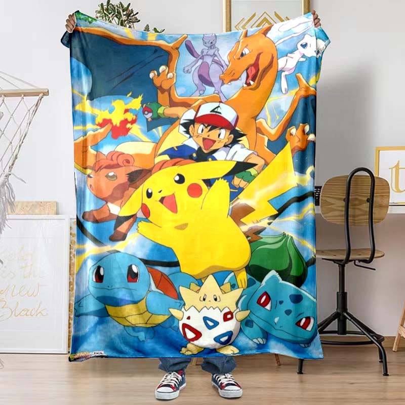 

A Pikachu-patterned Blanket Is Perfect for Laying on A Bed or For Various Other Occasions, Making It A Perfect Gift Choice. 75x90cm