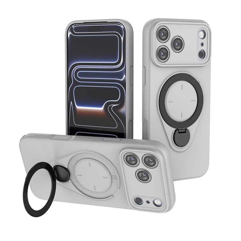 For iPhone 17 Air Magnetic Phone Case,Soft TPU Kickstand MagSafe Phone Cover for iPhone 17 Air
