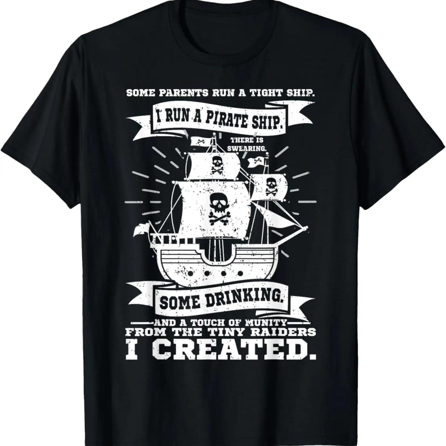 Я управляю кораблем как капитан. Смешная футболка для родителей, мамы, папы. S