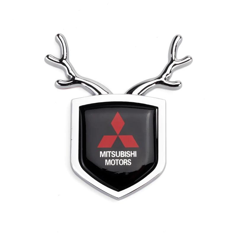 

ABS Car Rear Trunk Deer Shape Emblem Sticker for Mitsubishi Logo RALLIART ASX Lancer 10 Colt Eclipse Galant Vehicle Accessories срібний