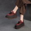 Summer Arrival Women's Roman Sandals Retro Wrinkled High Heel Thick Sole Comfortable Breathable Leather Sandals