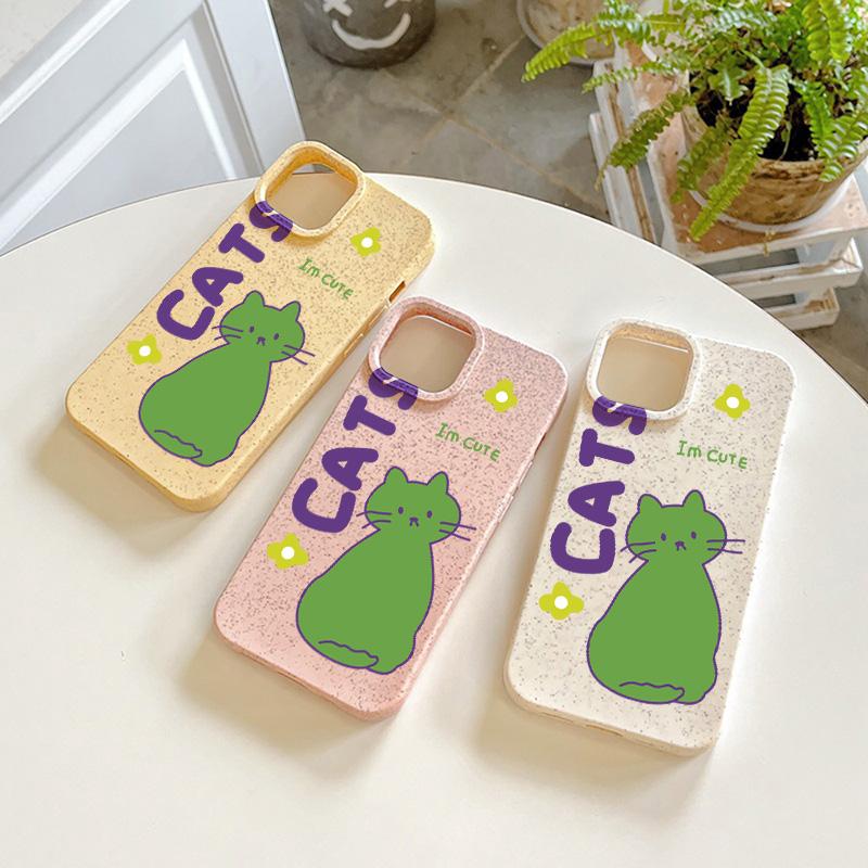 Mobile Phone Cases for iPhone 11 13 XR 15 Pro Max 12 14 Pro Max Case iPhone 16 7 Plus 8 Plus XS Max Degradable and Environmentally Friendly Anti-fall