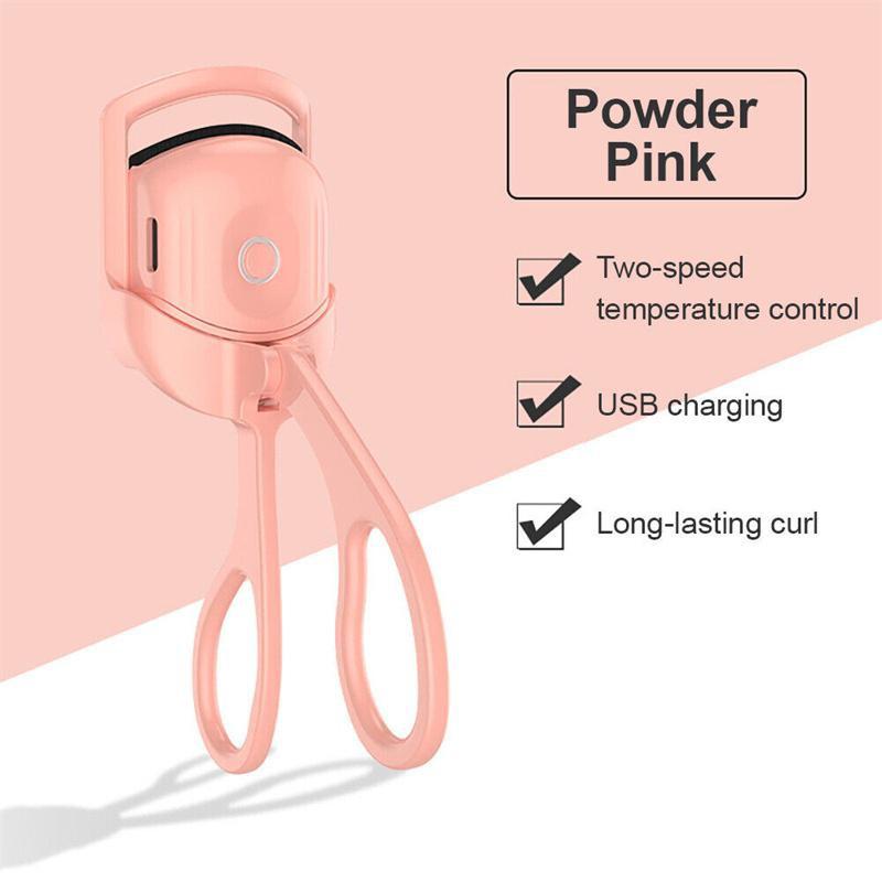 Portable Electric Heated Eyelash Curler Comb Long Lasting Eyelashes Curls Thermal Eyelash Curler Makeup Tools