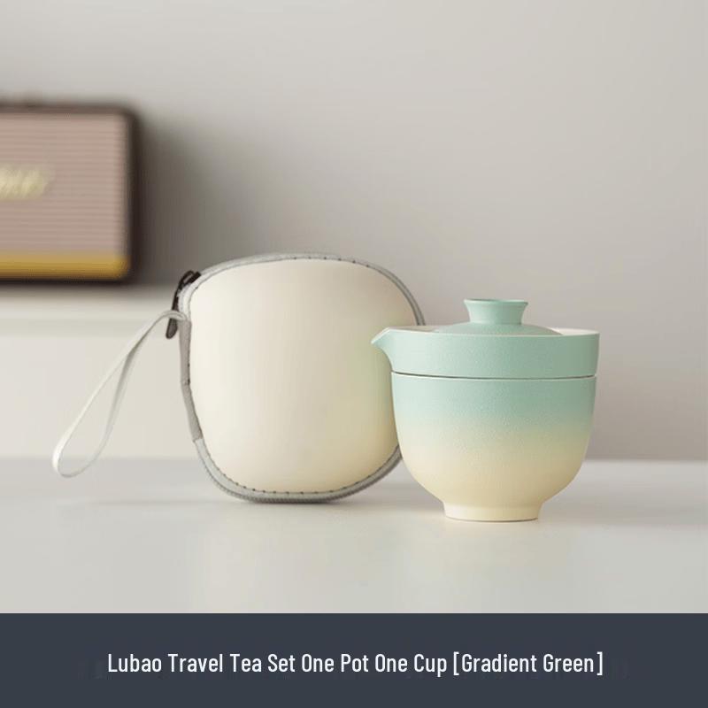 Gradient Ceramic Travel Tea Set