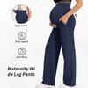 Zwangerschap Wijde Broeken Hoge Taille Stretch Comfortabel Zwangerschap Broeken Herfst Winter Casual Kleding