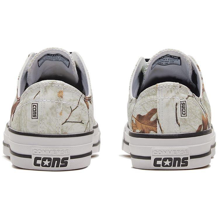 Converse Chuck Taylor All Star Pro Vintage Casual Low Top Canvas Shoes Unisex Sneakers White Leaf 169484C