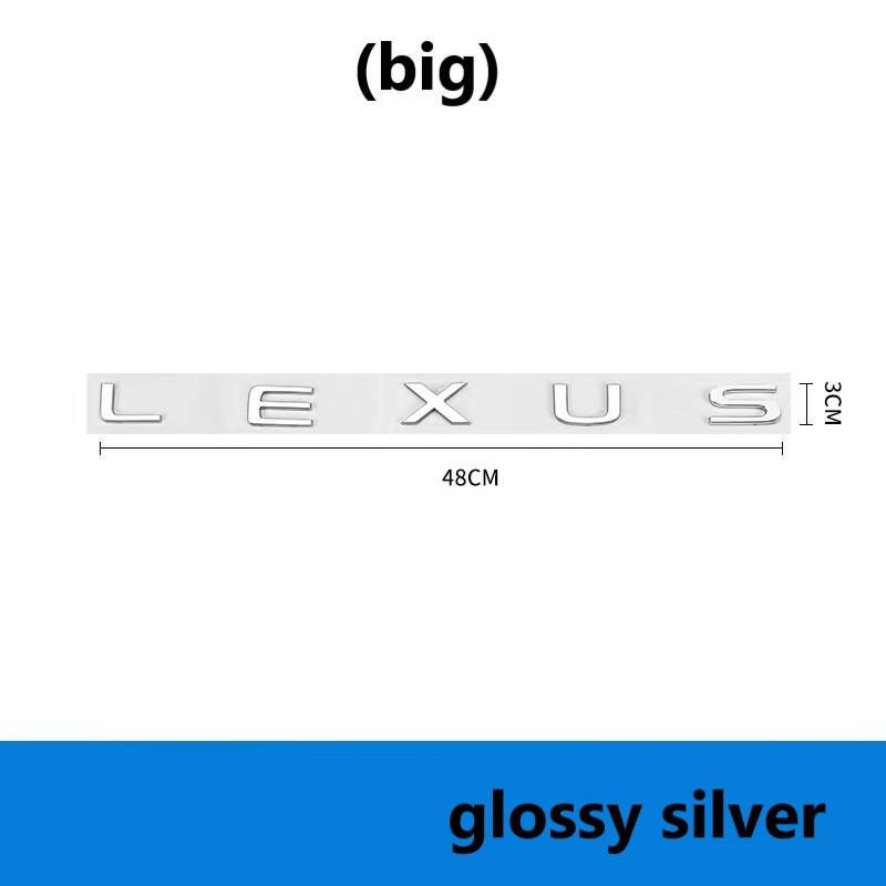 Emblems 5 English Letter Stickers Fit For Lexus NX260 RX350 GX550 CT200H IS250 CT IS LS ES NX RX UX GX GX470 RX400 ES300 GS300 F