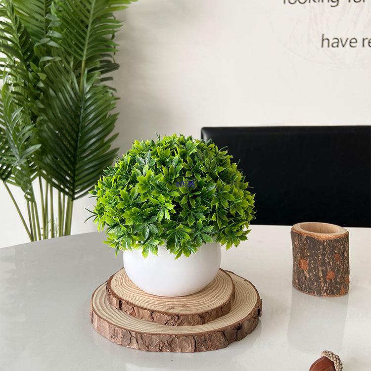 Artificial Bonsai Green Plants for Desk and Living Room Decoration