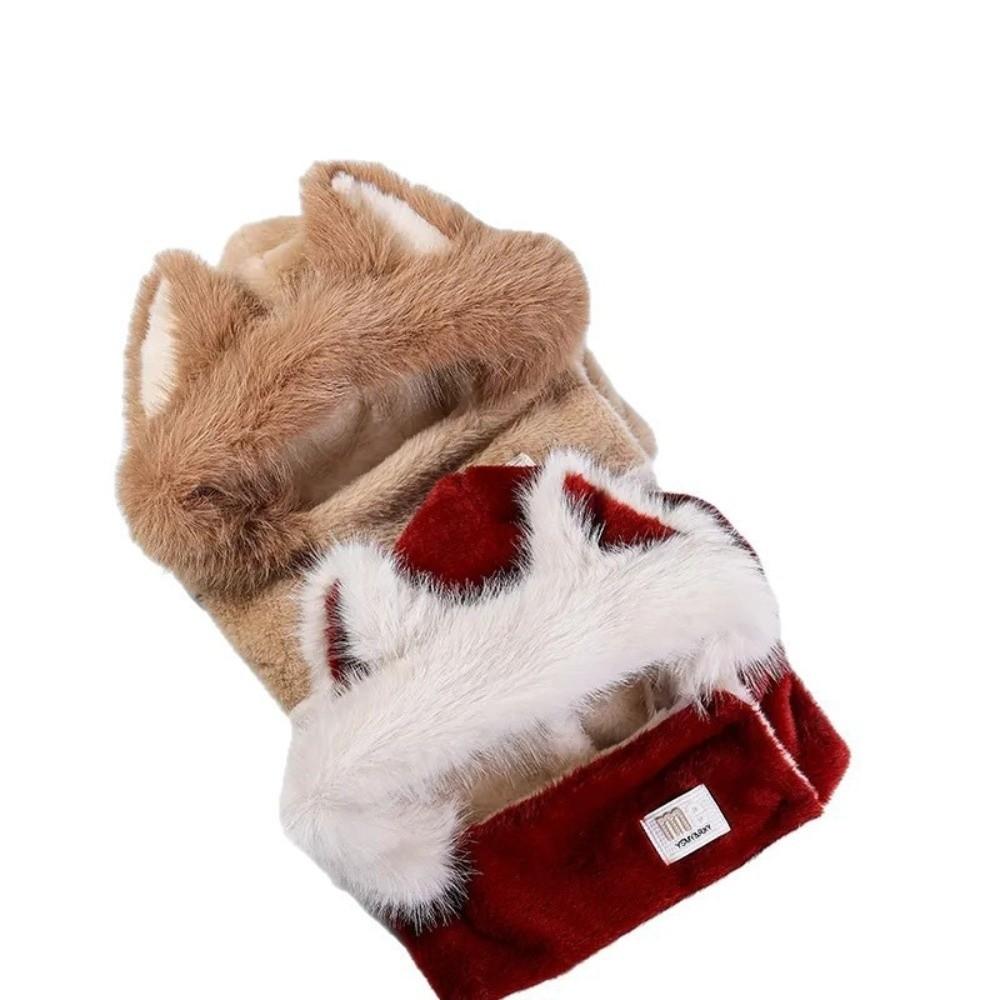 keep warm Women's Scarf Hat Thick Fluffy Hat Scarf Cute Ear Protection Hat Winter