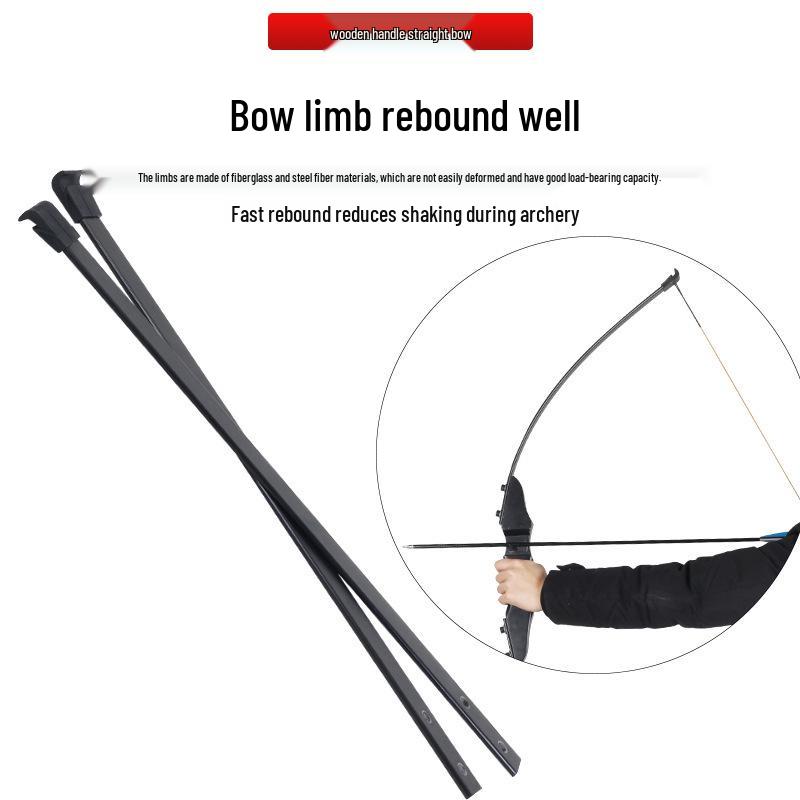 M3 Take-Down Bogen Set mit Holzgriff, Tarn-Armschutz und Fingerschutz