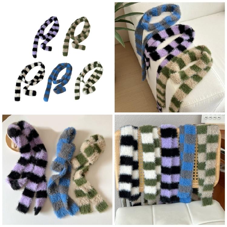 170cm Modern Scarf for Women Lady Girls Fashionable Striped Pattern Neckerchief Long Muffler Decor Offering Easy Pairing