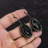Orecchino Labradorite Fuoco Verde Orecchino Avvolto in Filo di Rame Gioielli Fatti a Mano Orecchini con Pietre Preziose Naturali Gioielli in Rame Orecchino Delicato Per Regalo