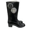 Used 186005 Current condition CHANEL CHANEL Storage bag included  Rain boots CHANEL 36 23cm black lame enamel ladies