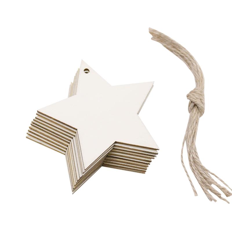 10pcs/lot Wooden Christmas Tree Hanging Ornament Pendants Christmas Decorations For Home Party New Year Navidad Natal Kids Gift