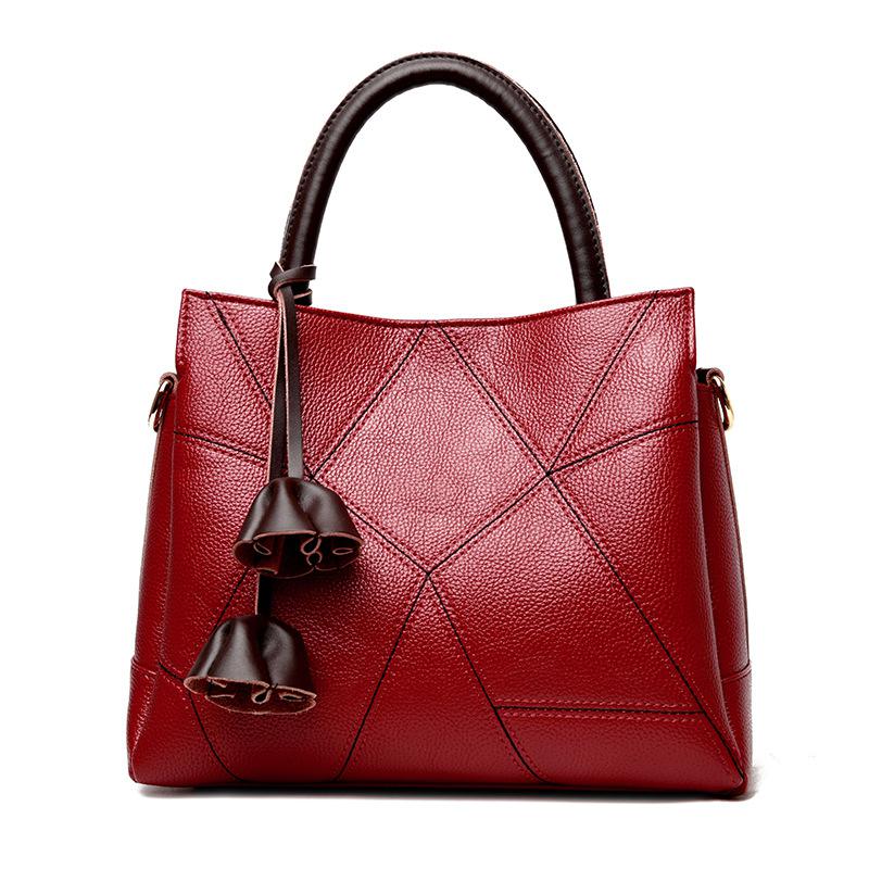 Johnature Luxury Handbag Fashion Large Capacity Women Bag Soft Leather Casual Tote Solid Color Shouler Messenger Bags