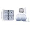 Ice Tray Silicone 4-Cavity Silicone Square Chilling Cube Maker Tray Portable Non-Stick Ice Maker Mold With Funnel Lid For