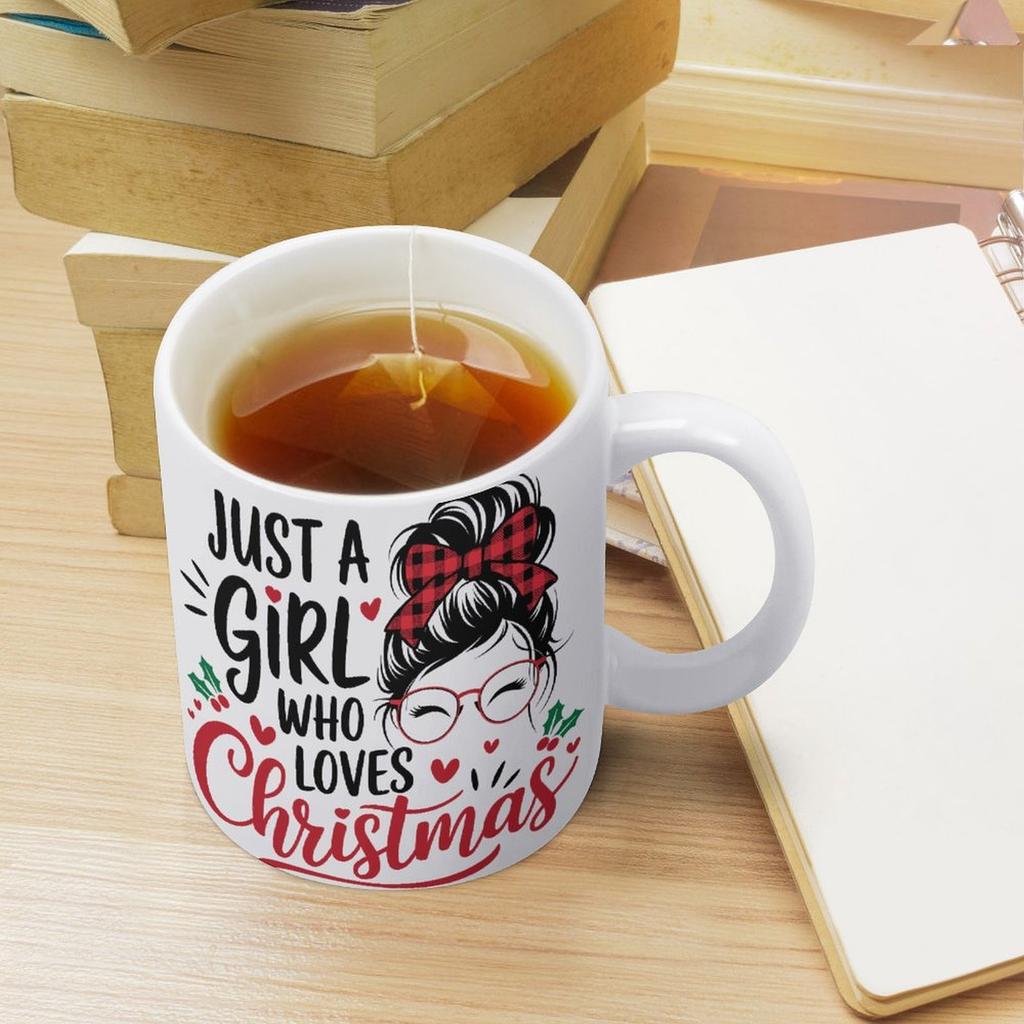 1pc 11oz blank ceramic coffee mug, double-sided printed cup, modern minimal feel, strong construction, clean edges, perfect drink companion