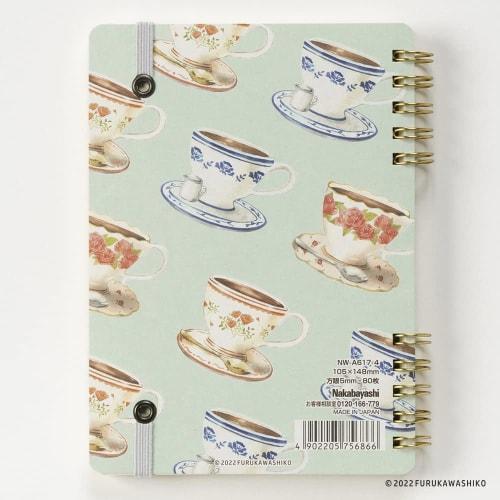 Nakabayashi Swing Logical W Ring Notebook Furukawa Shiko/Otome Time A6/Grid 5mm/80 Sheets Tea Time NW-A617-4