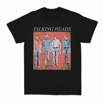 Vtg Talking Heads Band Short Sleeve Cotton Black T Shirt Full Size For Men TT597 Unisex T-Shirt