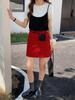 Saidi Corduroy Retro A-Line Skirt - Korean Style, Slim Fit, High-Waisted, Autumn/Winter 2025 Collection.